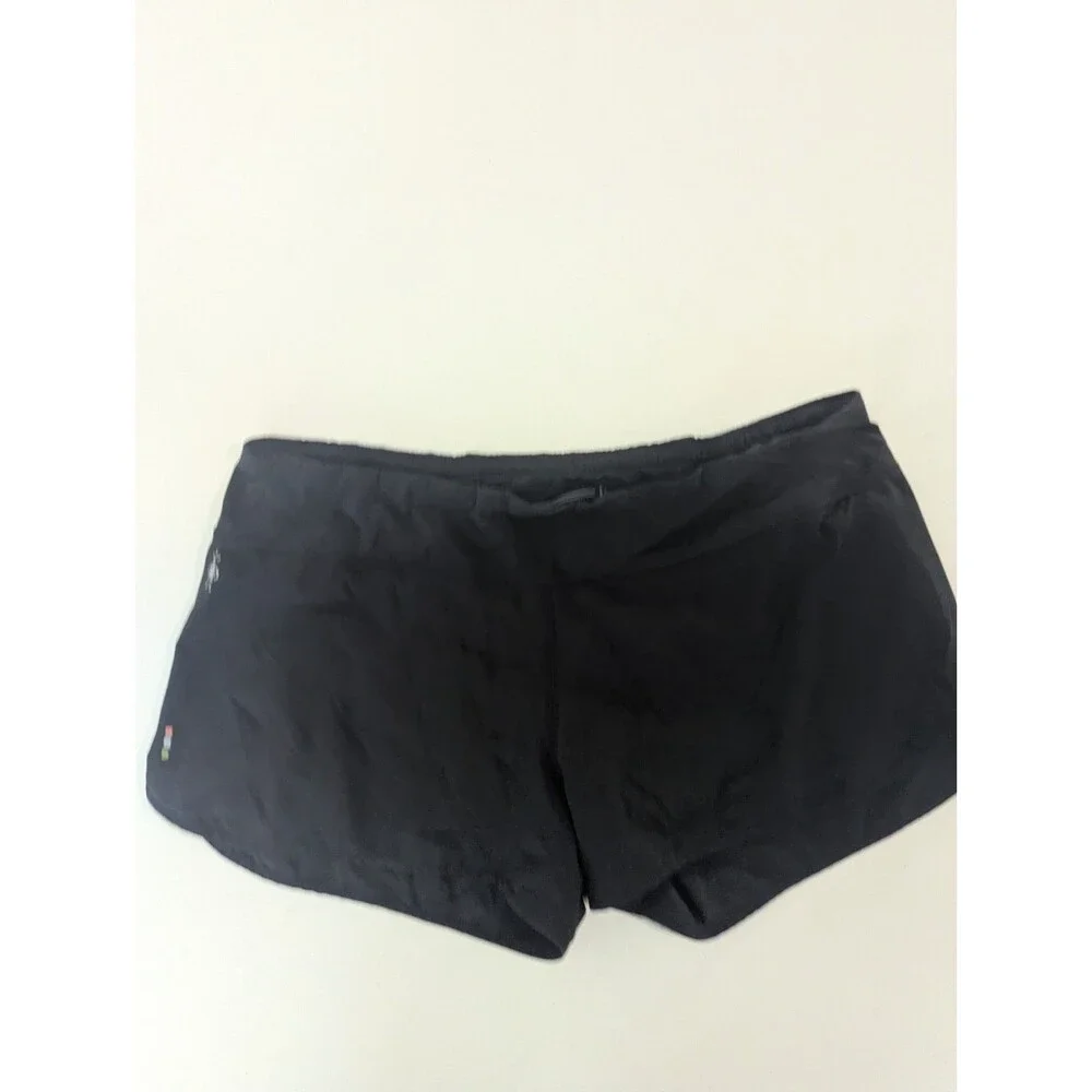 Smartwool Women's Sports Lined Shorts Black Merino Wool Blend‎ Sz Large Pocket